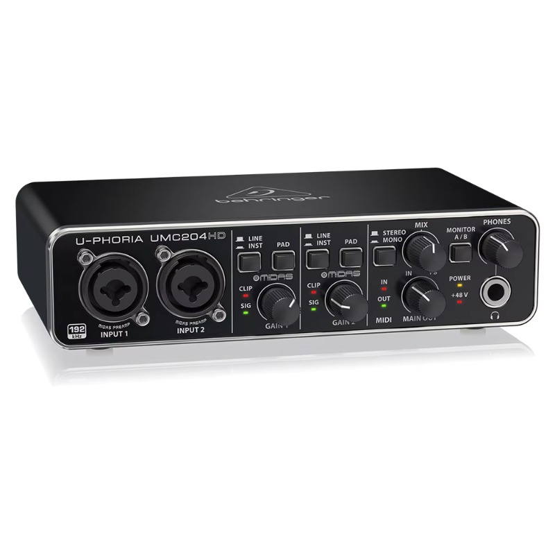 Audio Without Music - Behringer UMC204HD 2-in/4-out USB 2.0 Audio