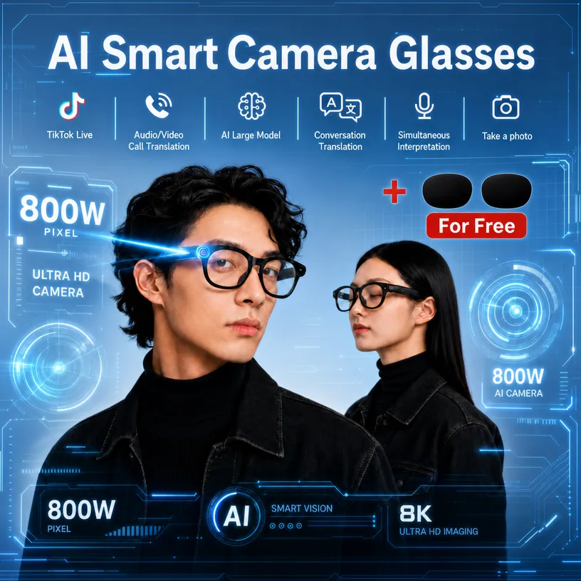 Audio Music Free Online - AI Smart Shooting Glasses, Support Douyin