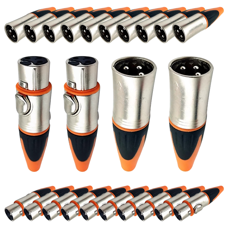 Cable Xlr Balanced - 5/20/100PCS 3Pin Waterproof Metal XLR Plug