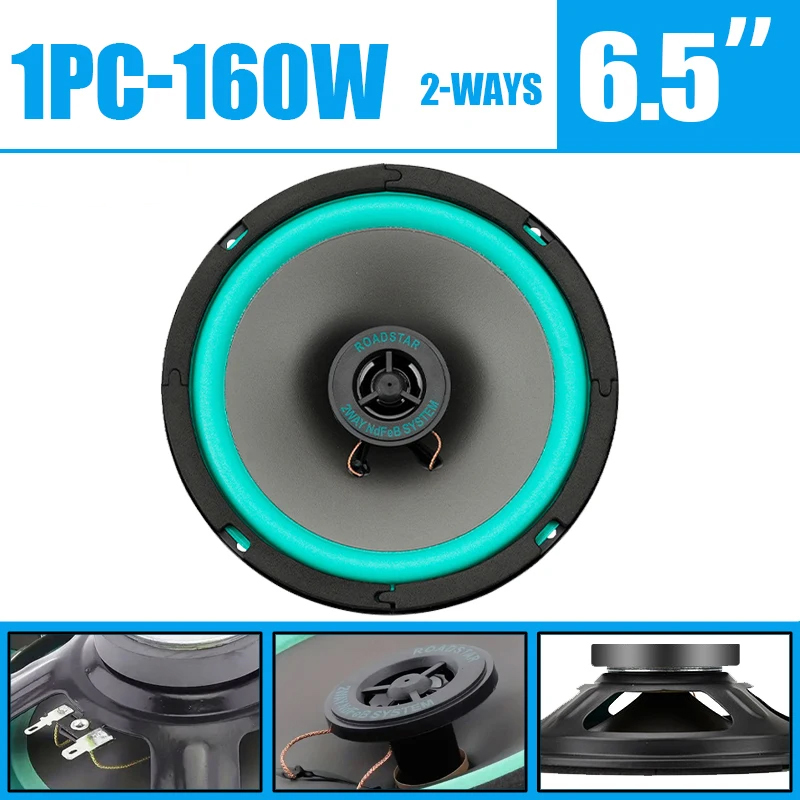 Audio Universal Music - 1PC 160W 6.5 Inch Car Coaxial