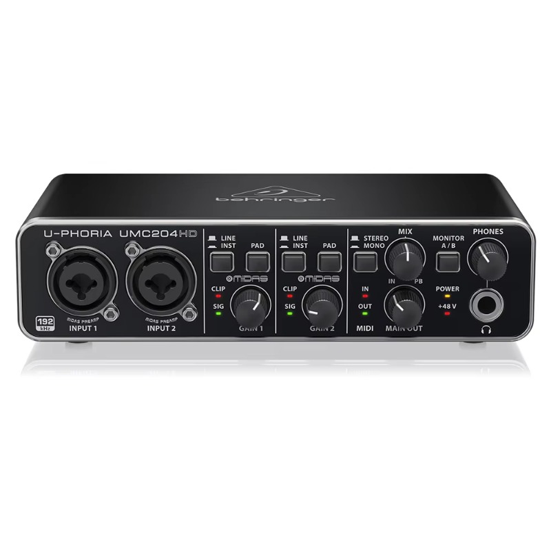 Behringer UMC204HD 2-in/4-out  - Audio Without Music ulasan dan harga