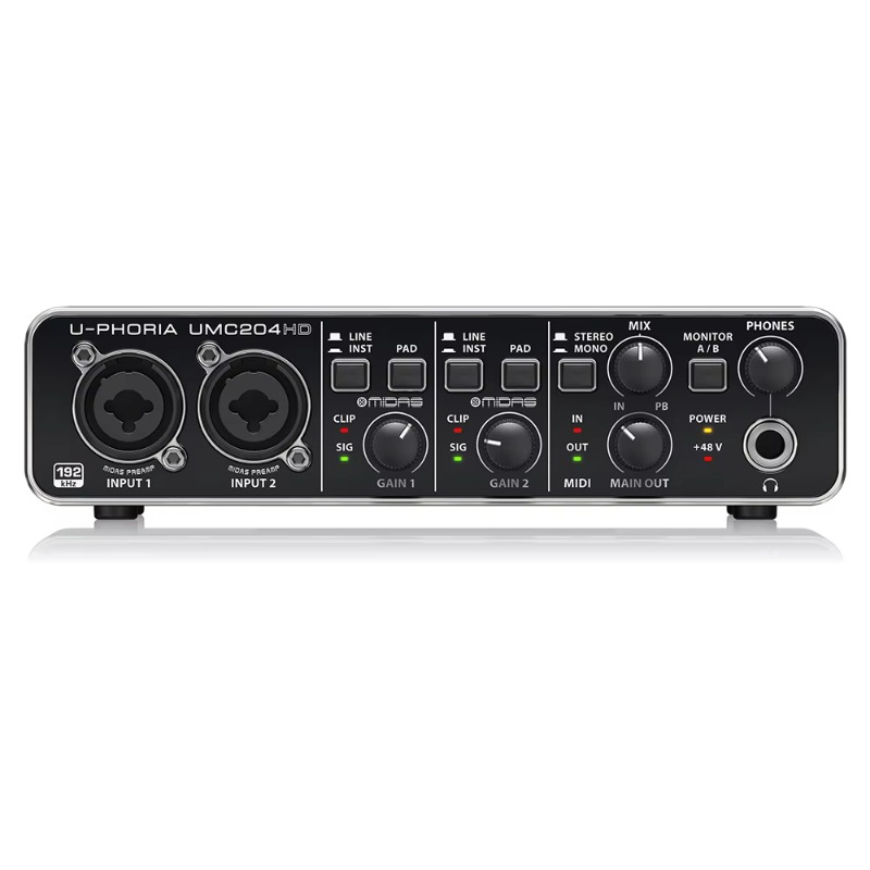 Behringer UMC204HD 2-in/4-out  - Audio Without Music ulasan dan harga