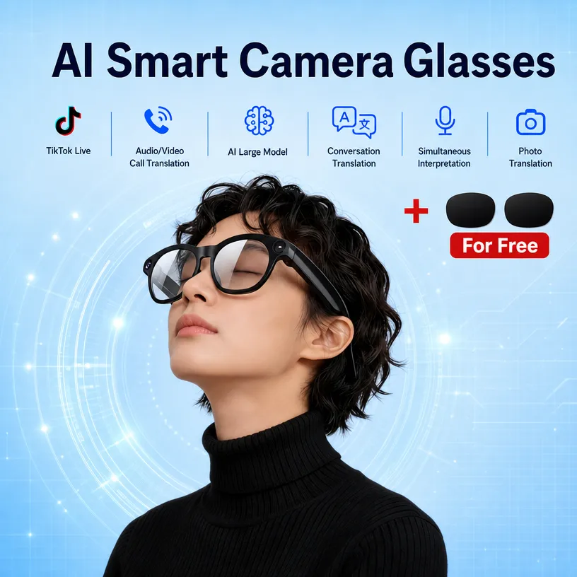 AI Smart Shooting Glasses, Sup - Audio Music Free Online ulasan dan harga