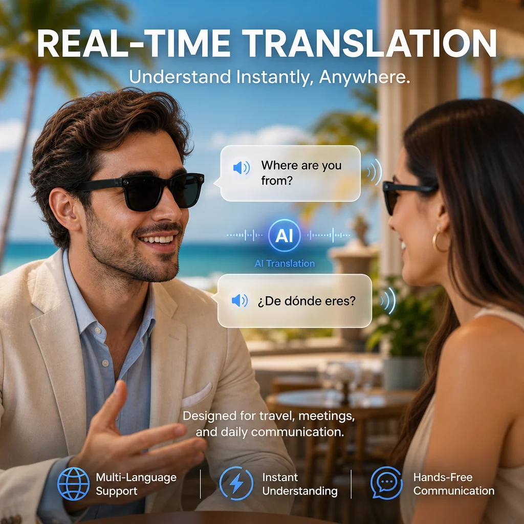 2026 New AI camera glasses 8MP - Audio Music Videos ulasan dan harga
