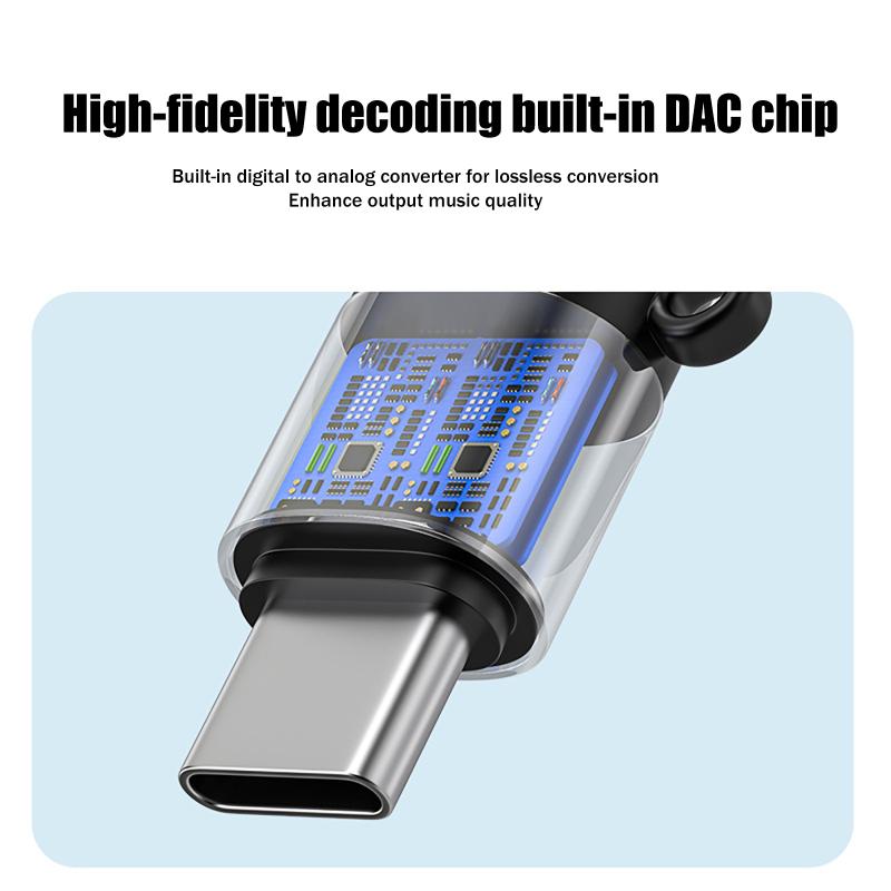 Type C to 3.5mm Jack DAC Decod - Audio Music Free Online ulasan dan harga