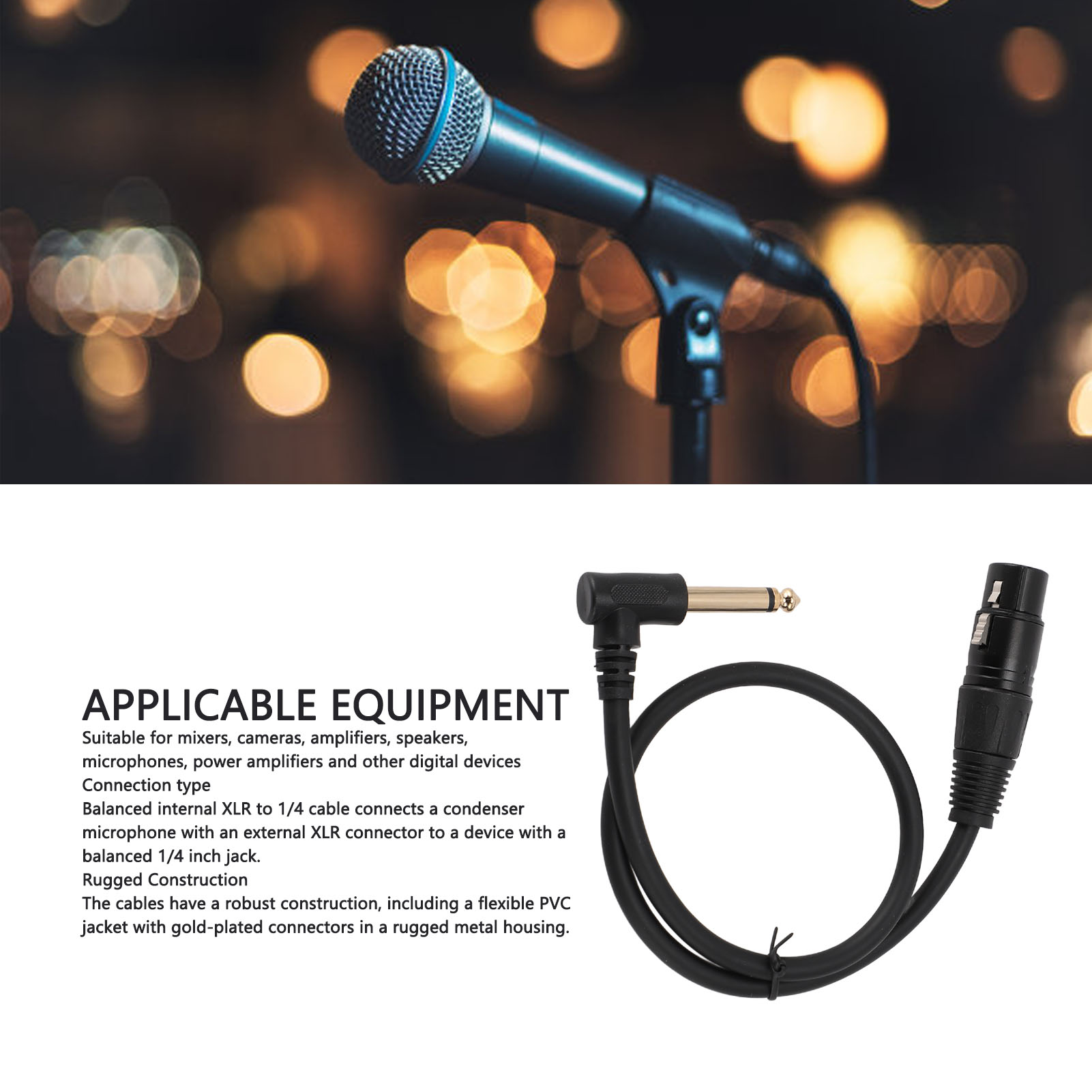 XLR Female To 6.35mm Cable Bal - Cable Xlr Balanced ulasan dan harga