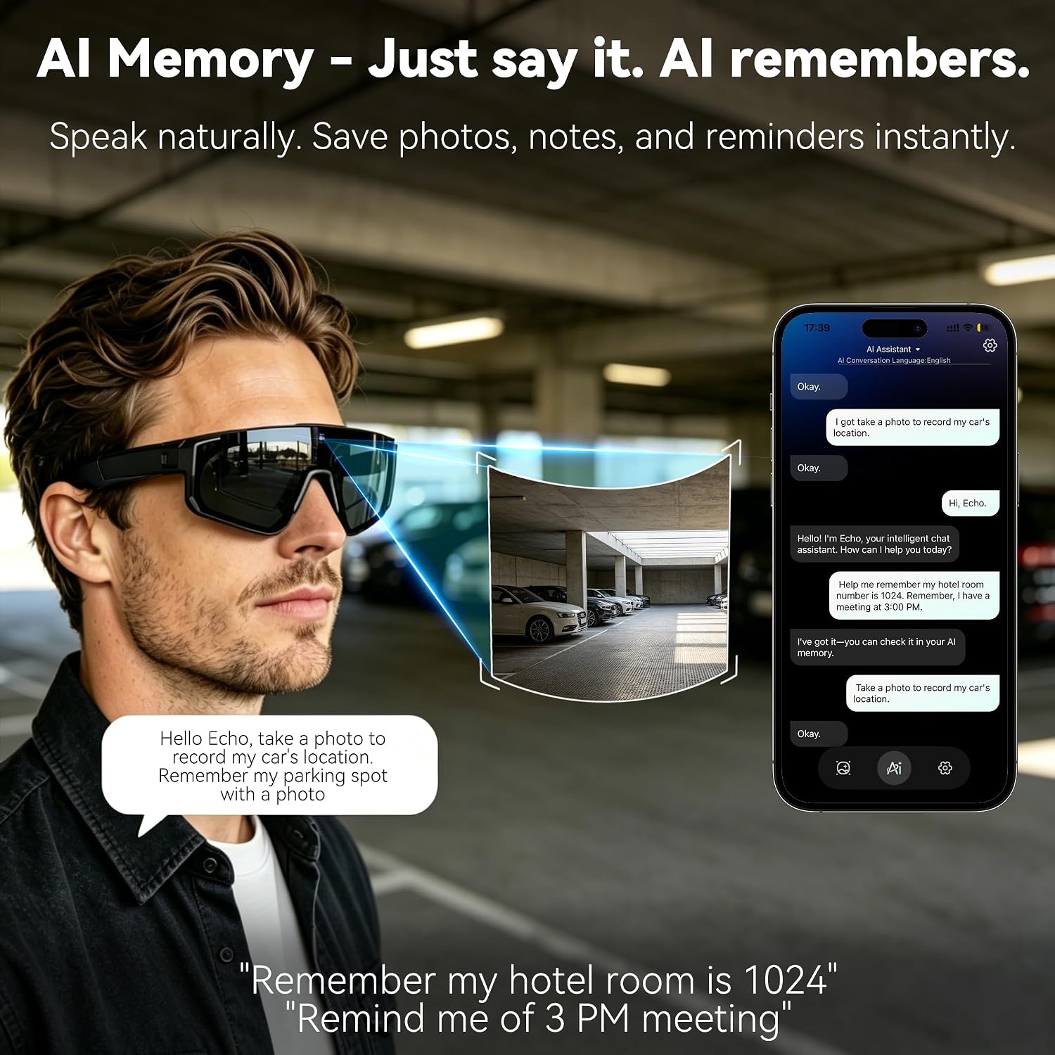 New AI Smart Glasses With Came - Audio Music Recording ulasan dan harga