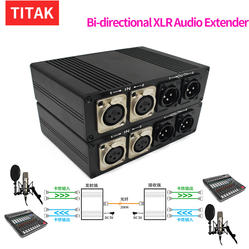 2 CH XLR Audio Fiber Extender  - Cable Xlr Balanced ulasan dan harga