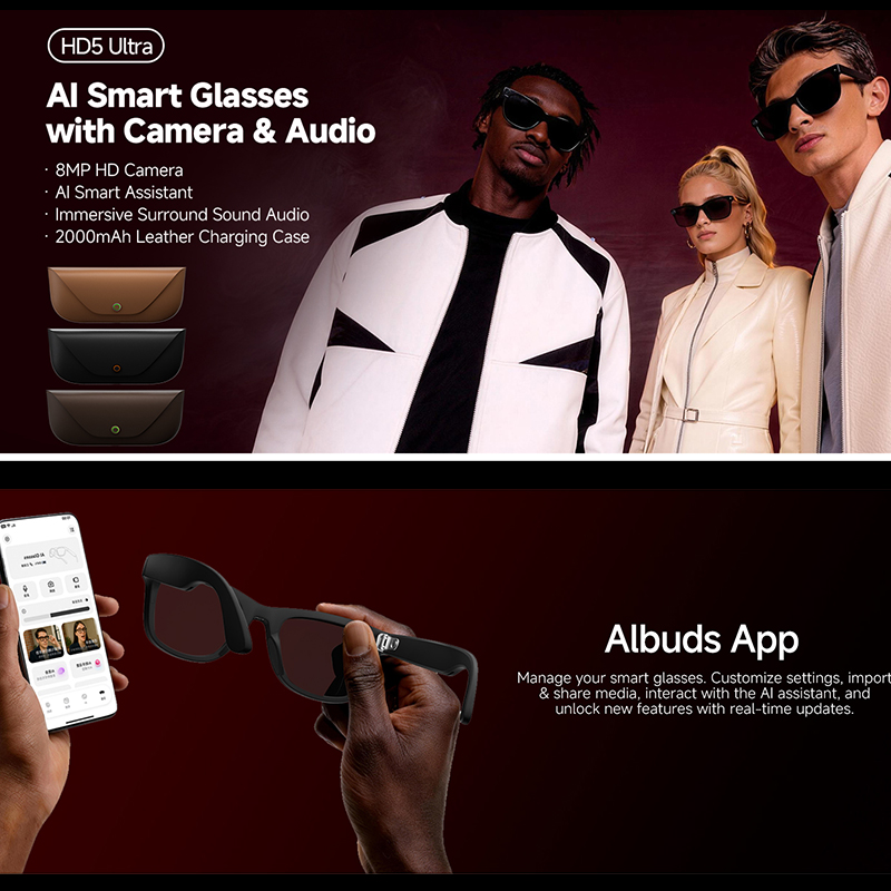 2026 New AI Smart Glasses 8MP  - Audio Music Videos ulasan dan harga