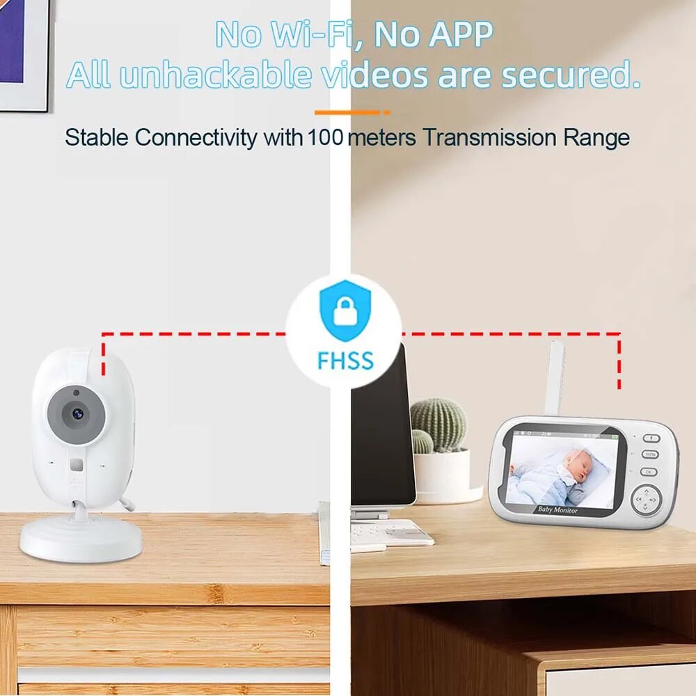 3.5'' Video Baby Monitor 2.4G  - Audio Music Videos ulasan dan harga