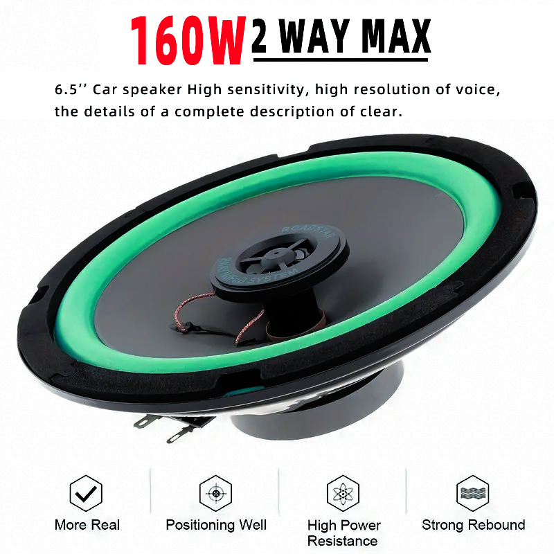 1PC 160W 6.5 Inch Car Coaxial  - Audio Universal Music ulasan dan harga