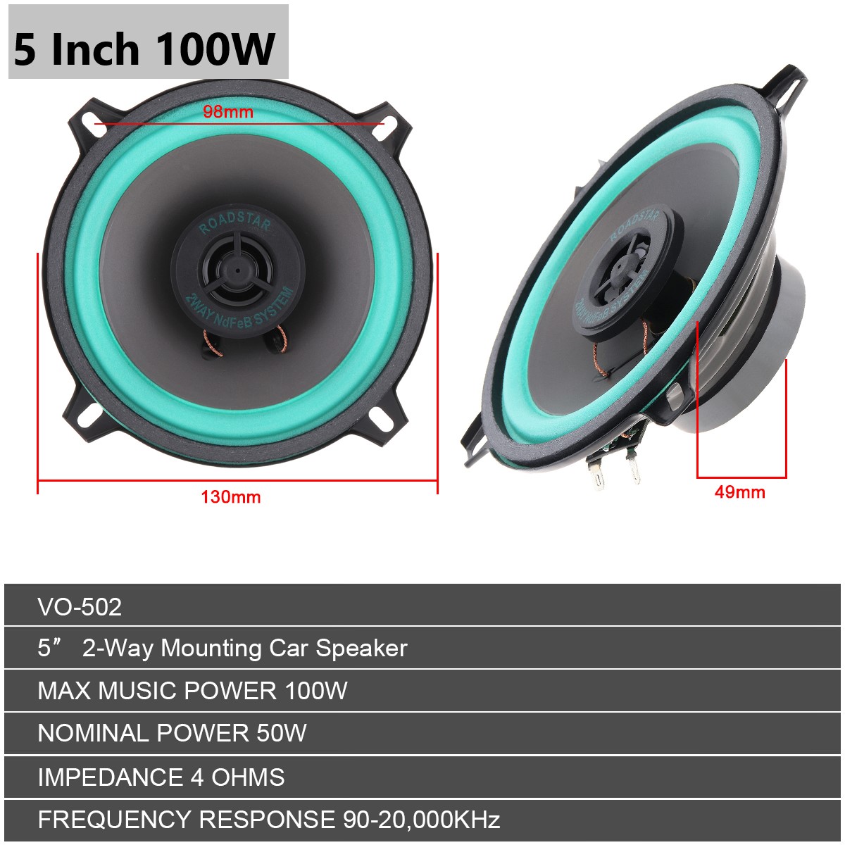 4 Inch / 5 Inch 100W Car HiFi  - Audio Universal Music ulasan dan harga