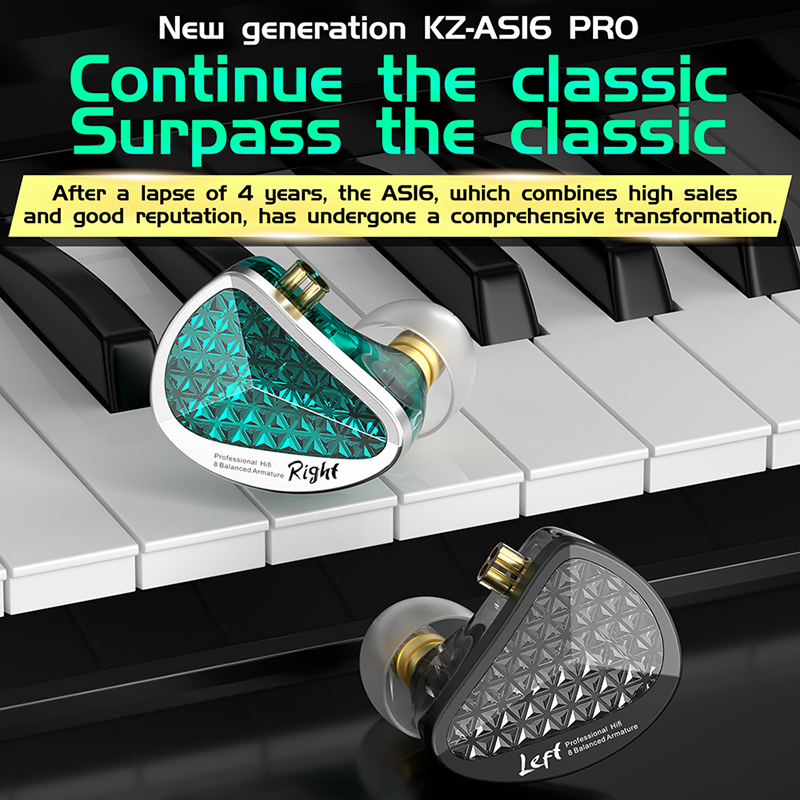 KZ AS16 PRO Wired Headphone 8B - Music Audio Pro ulasan dan harga