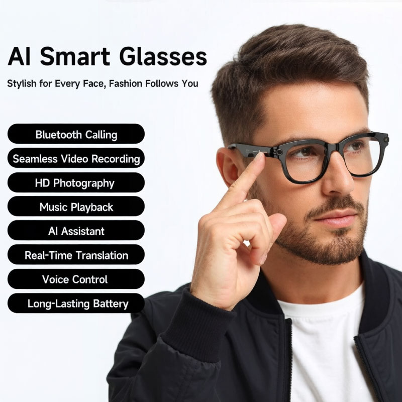 FLAUNT AI Smart Glasses 4K Cam - Audio Music Recording ulasan dan harga